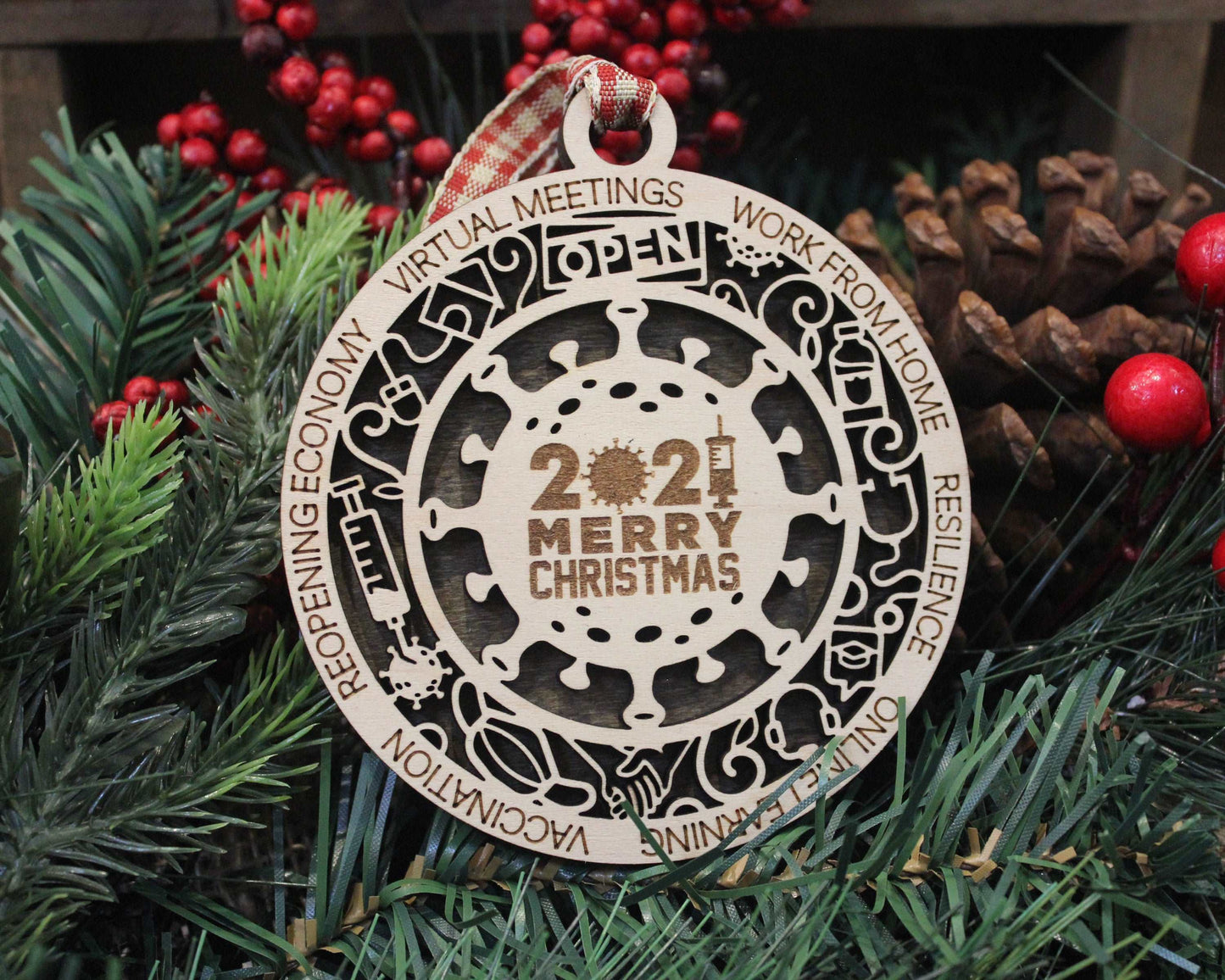 2021 Merry Christmas Ornament