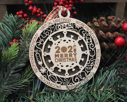 2021 Merry Christmas Ornament