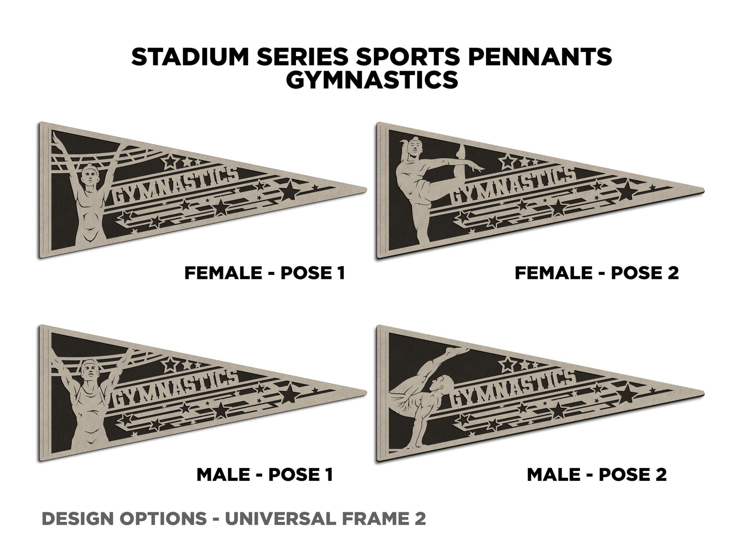 Stadium Series Sports Pennant-Gymnastics (Customizable)