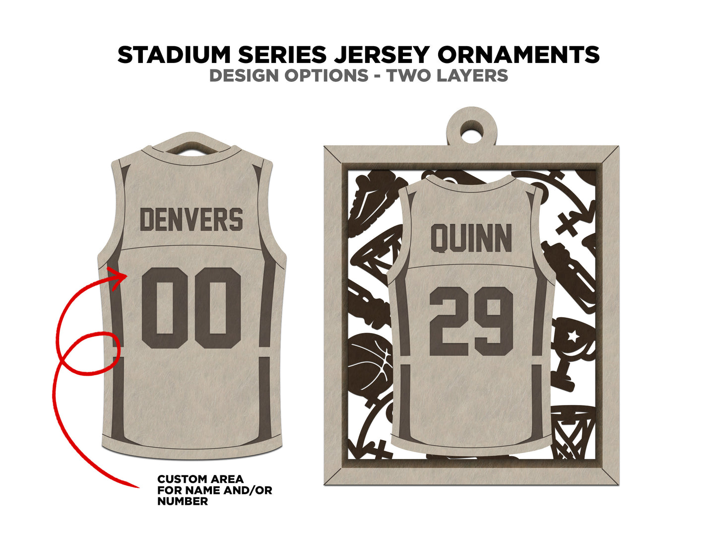 Sports Jersey Ornament-Football (Customizable)