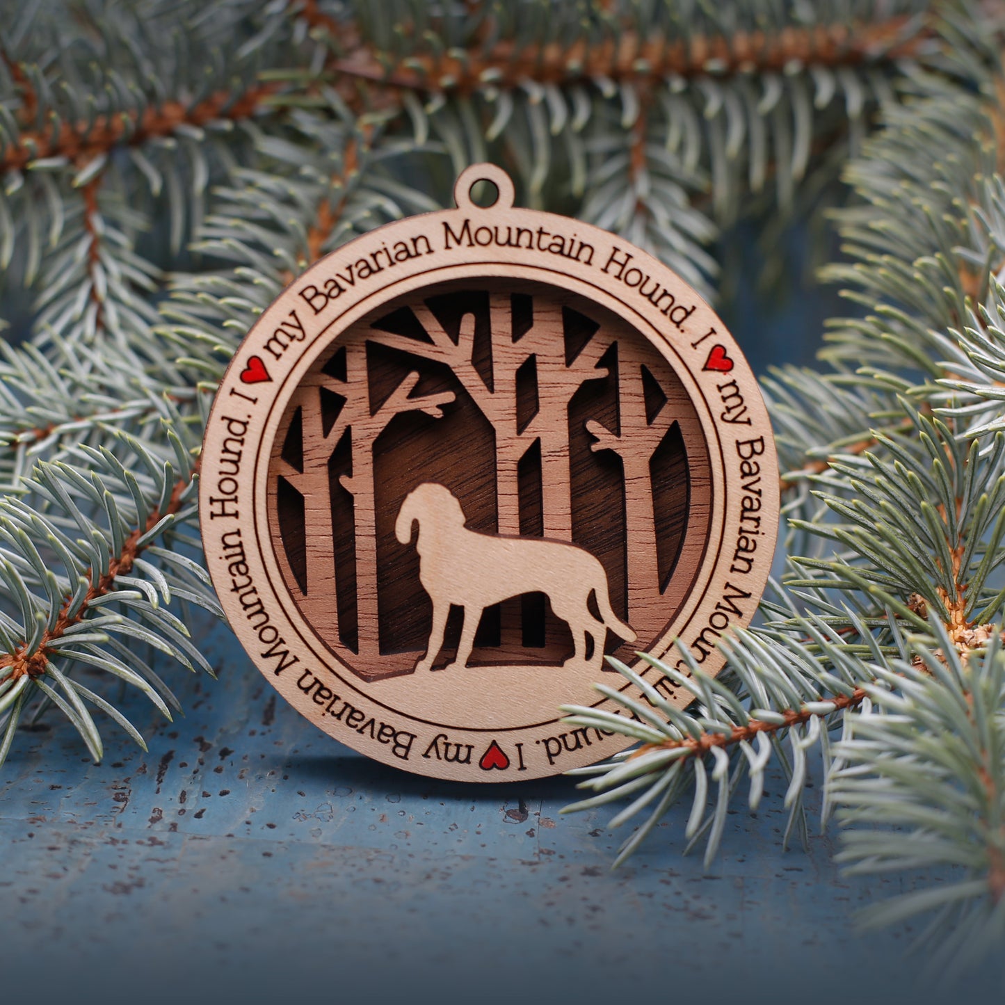 I Love My Dog Breed Ornament