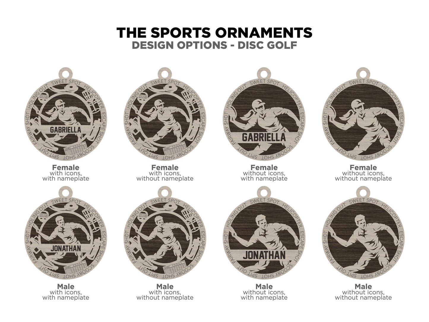Sport Series Ornaments (Customizable)