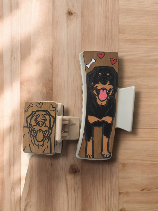 🐾 Stylish Dog Breed Hair Clips – Hand-Painted & Engraved Just for You! 🐾