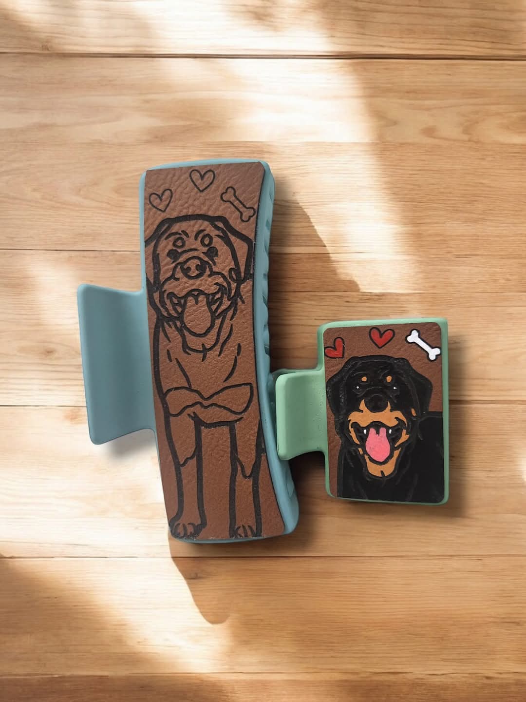 🐾 Stylish Dog Breed Hair Clips – Hand-Painted & Engraved Just for You! 🐾