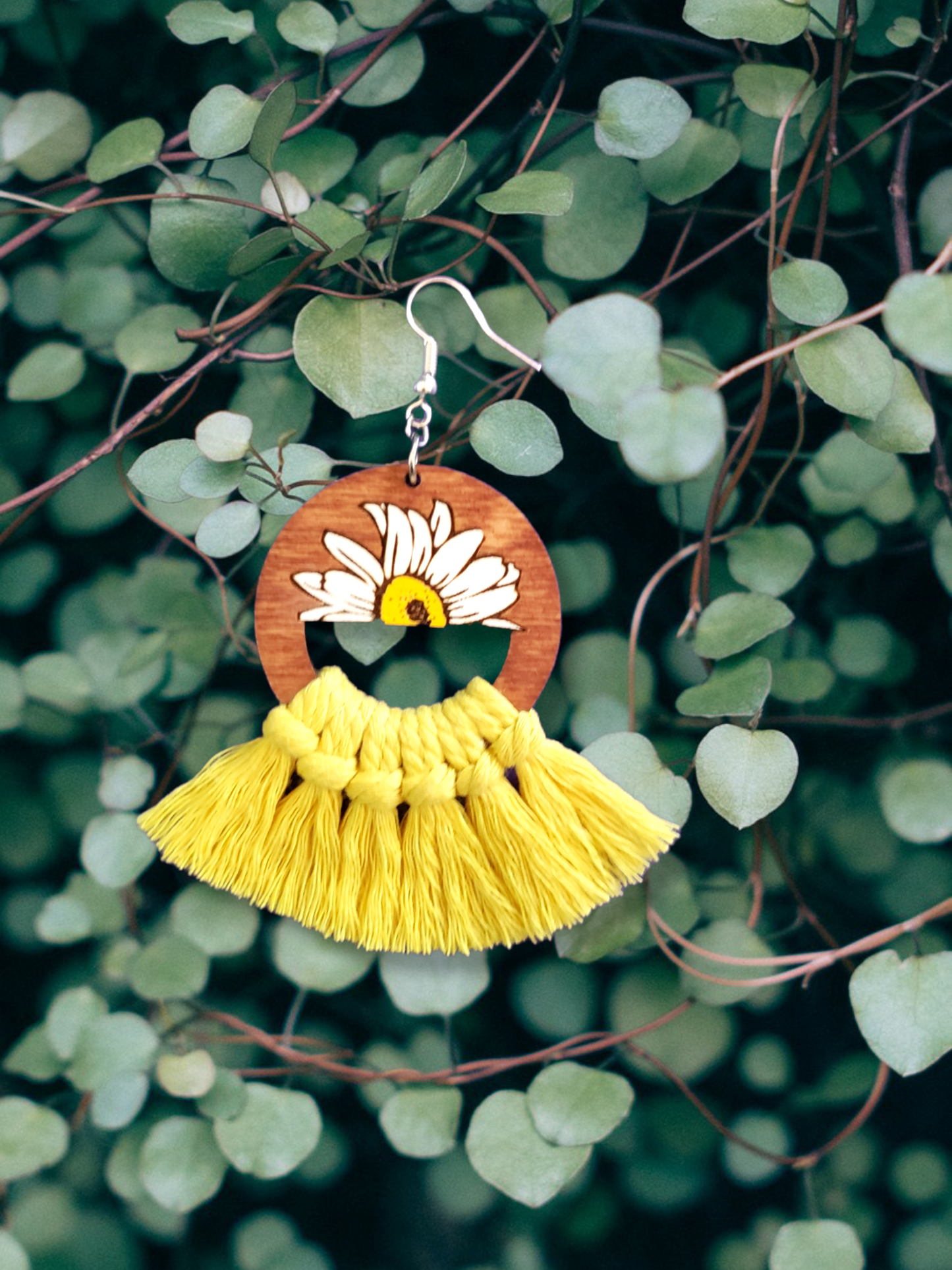 Floral Daisy Wrapped Earrings