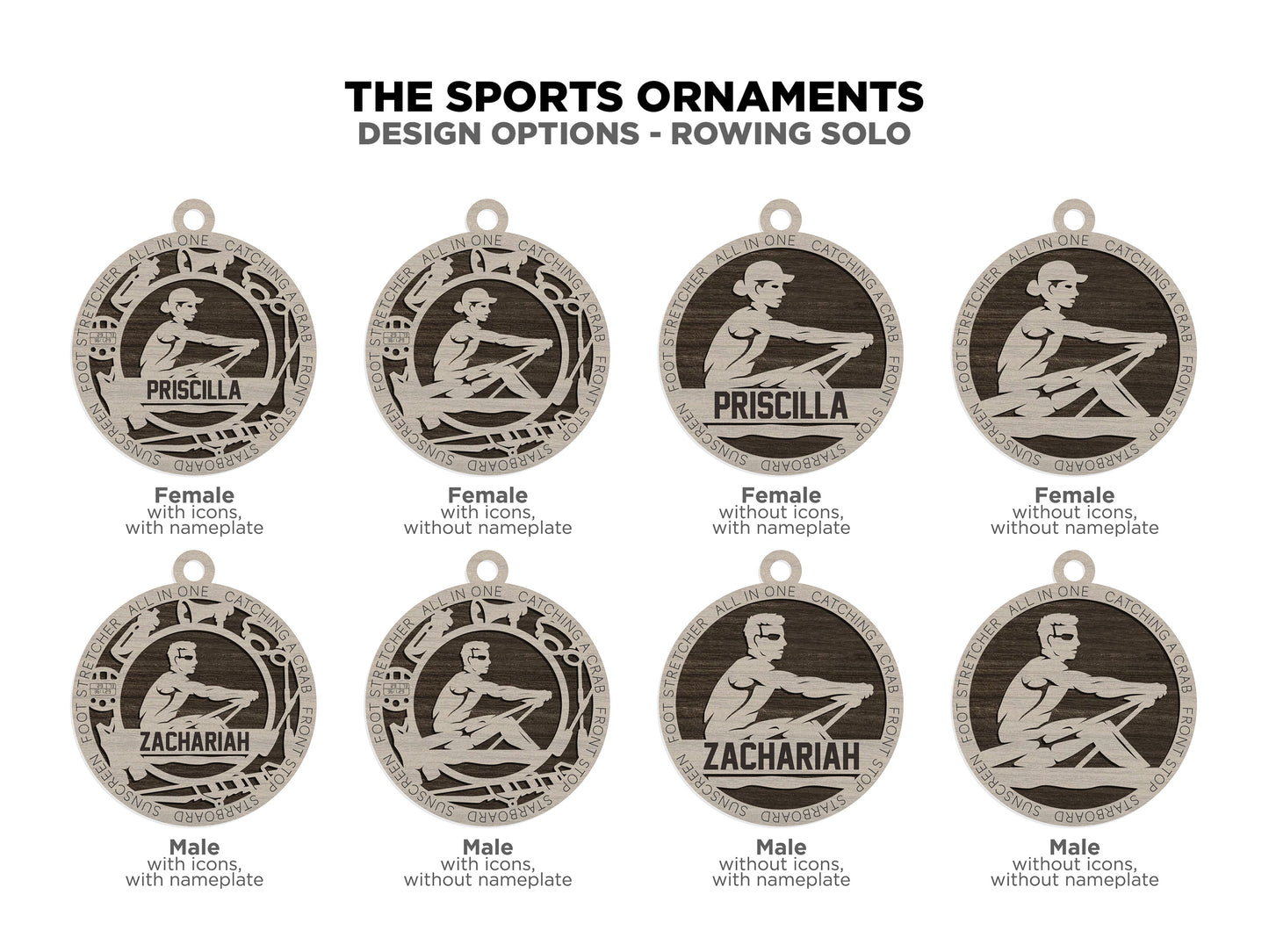 Sport Series Ornaments (Customizable)