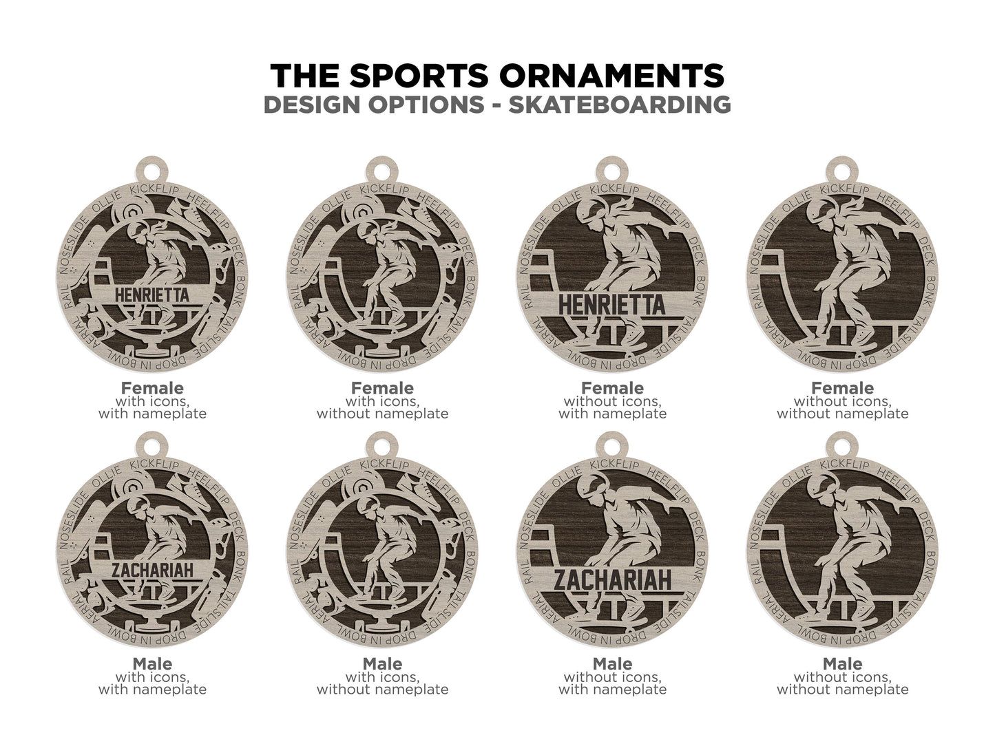 Sport Series Ornaments (Customizable)