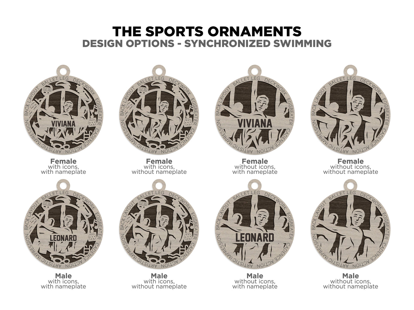 Sport Series Ornaments (Customizable)