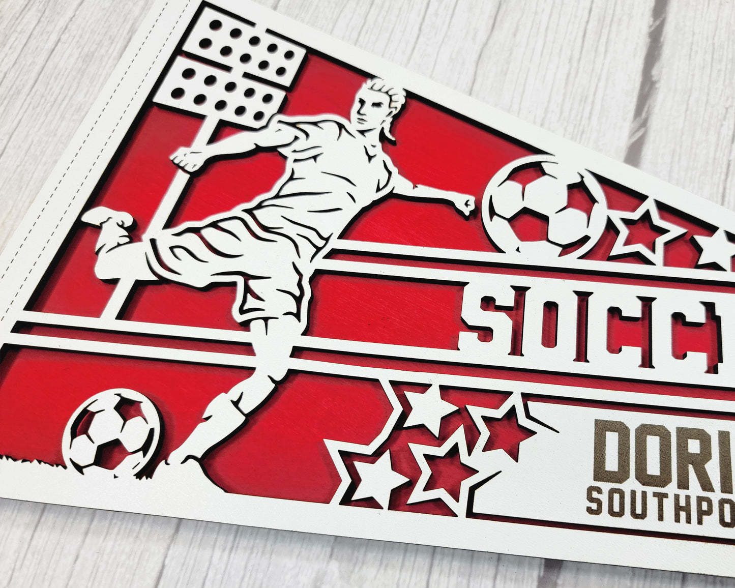 Stadium Series Sports Pennant-Soccer (Customizable)