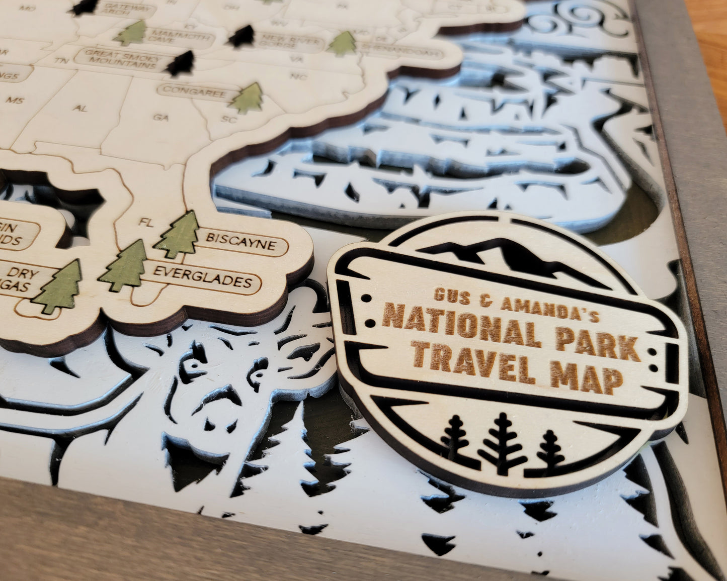 Travel Map-National Parks (Customizable)