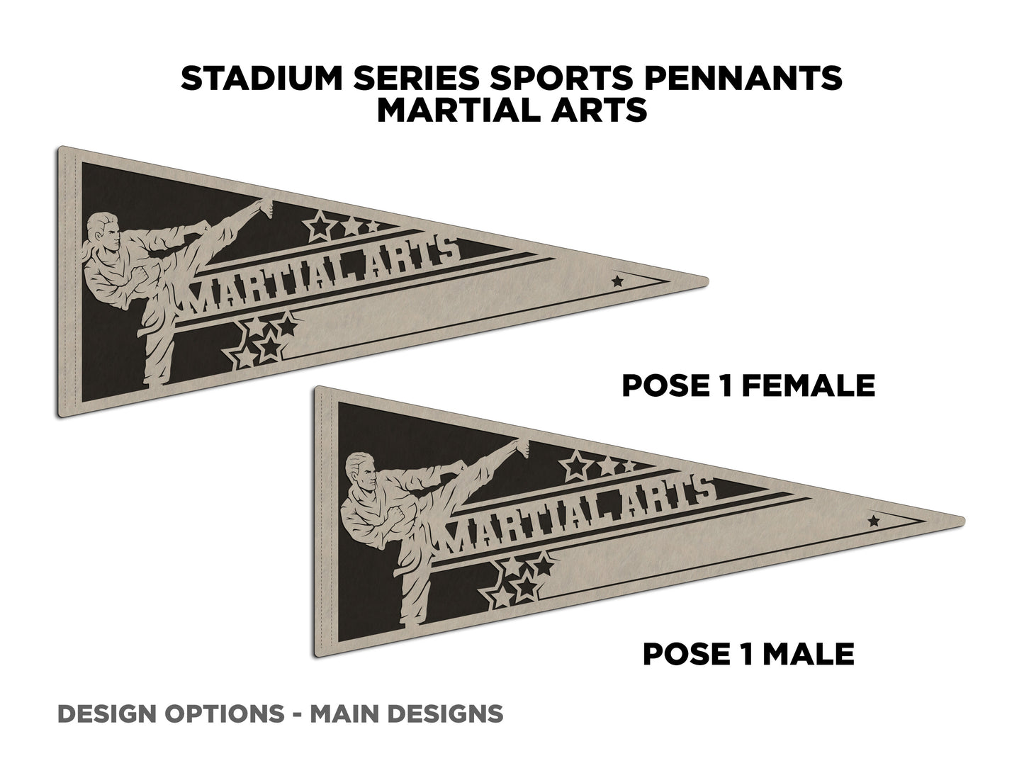 Stadium Series Pennant-Martial Arts (Customizable)