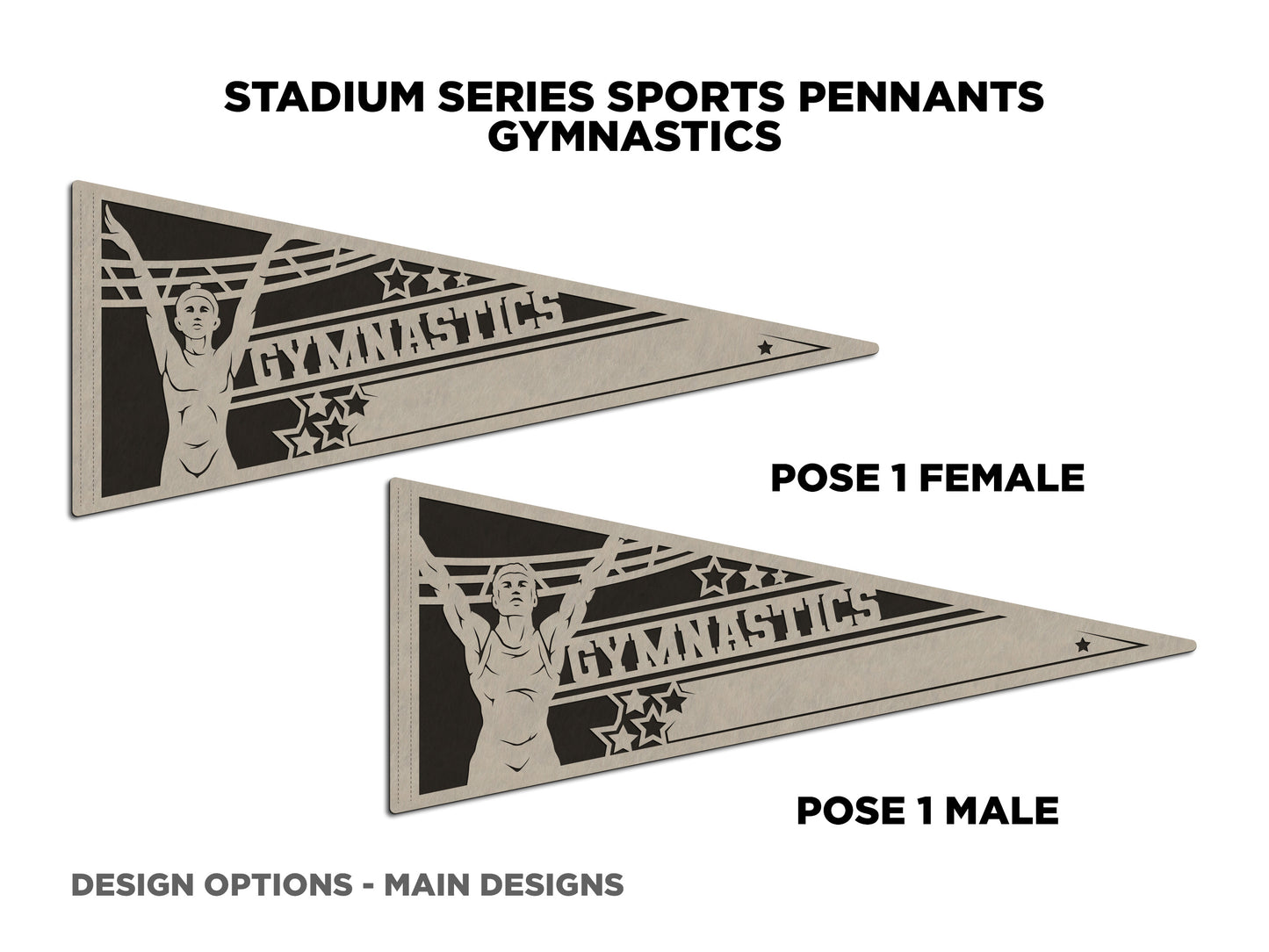 Stadium Series Sports Pennant-Gymnastics (Customizable)