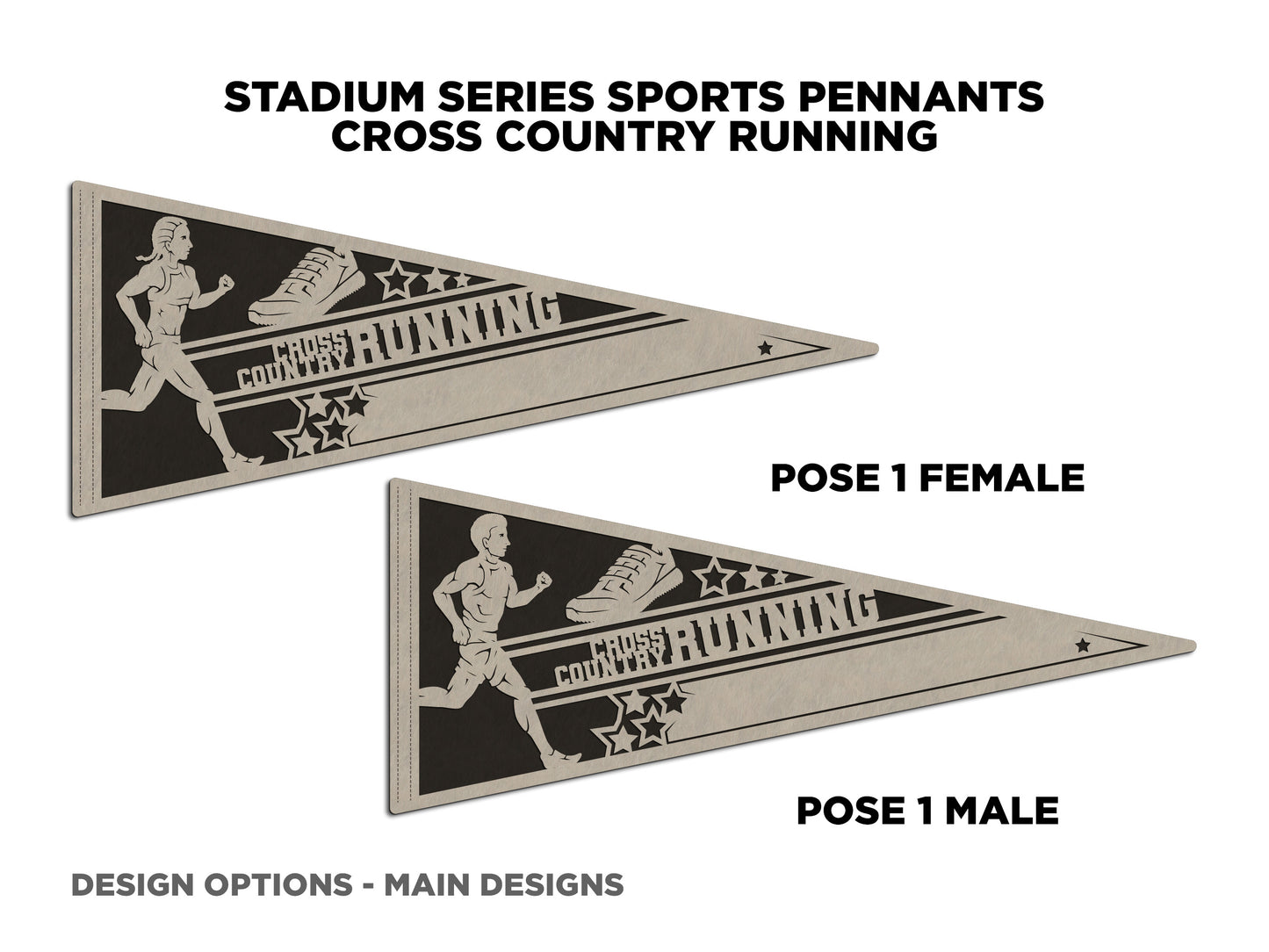 Stadium Series Sports Pennant-Track/Cross Country (Customizable)