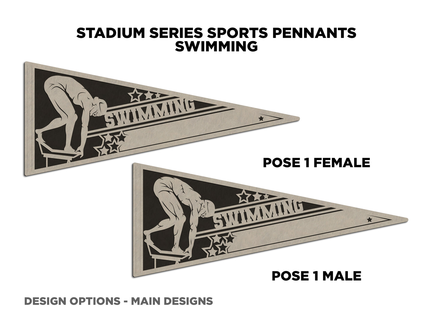 Stadium Series Sports Pennant-Swimming (Customizable)