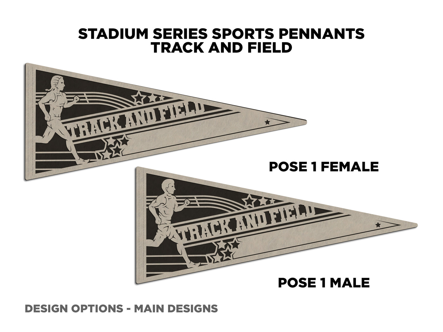 Stadium Series Sports Pennant-Track/Cross Country (Customizable)