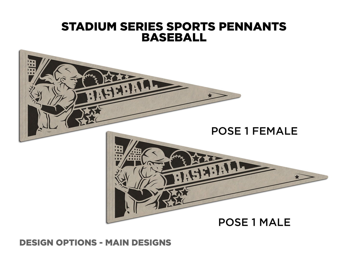 Stadium Series Sports Pennants-Baseball (Customizable)