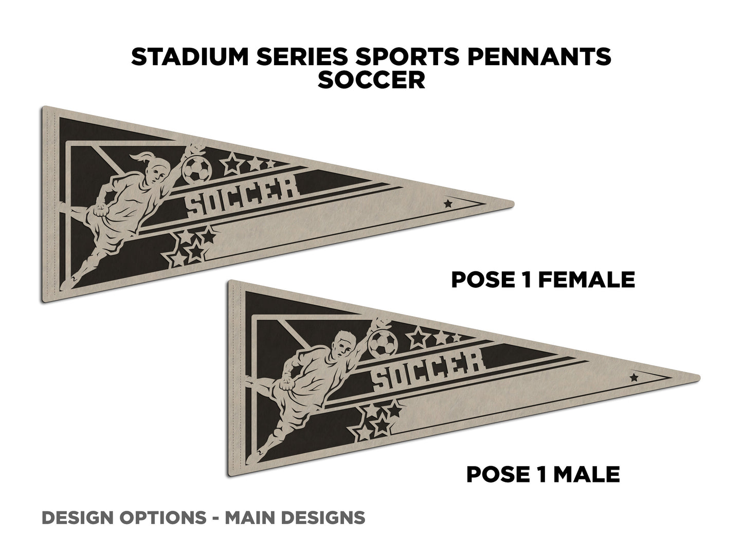 Stadium Series Sports Pennant-Soccer (Customizable)