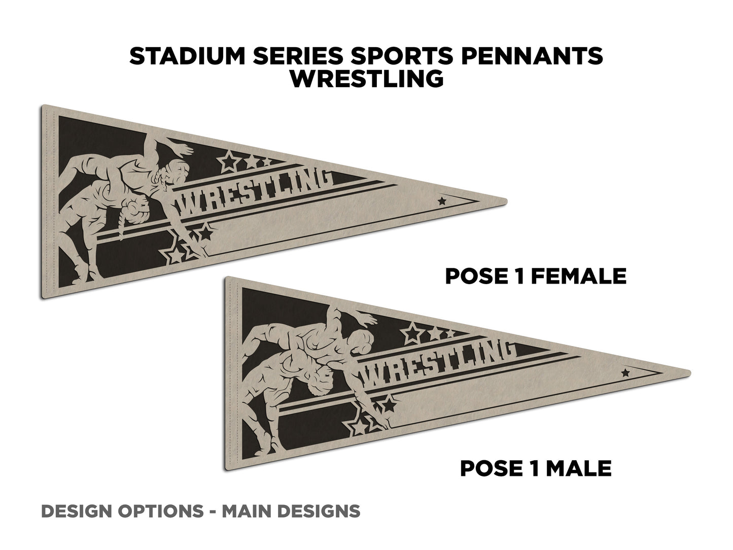 Stadium Series Sports Pennant-Wrestling (Customizable)