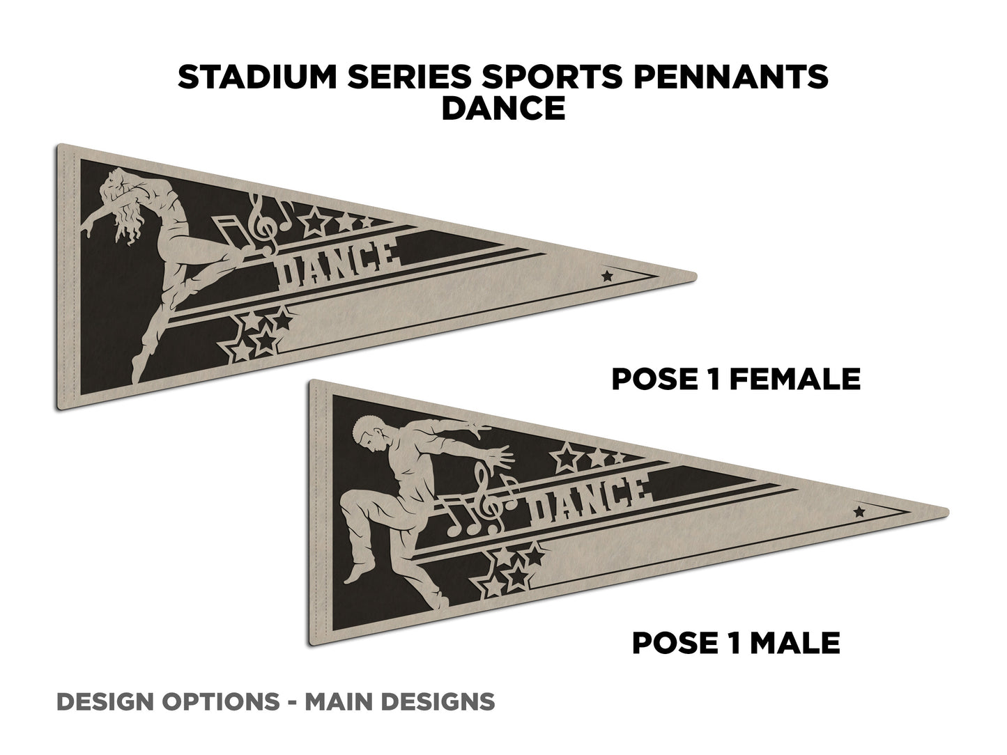 Stadium Series Sports Pennant-Dance (Customizable)