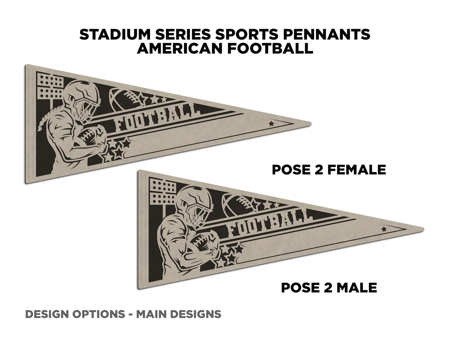 Stadium Series Sports Pennant-Football (Customizable)