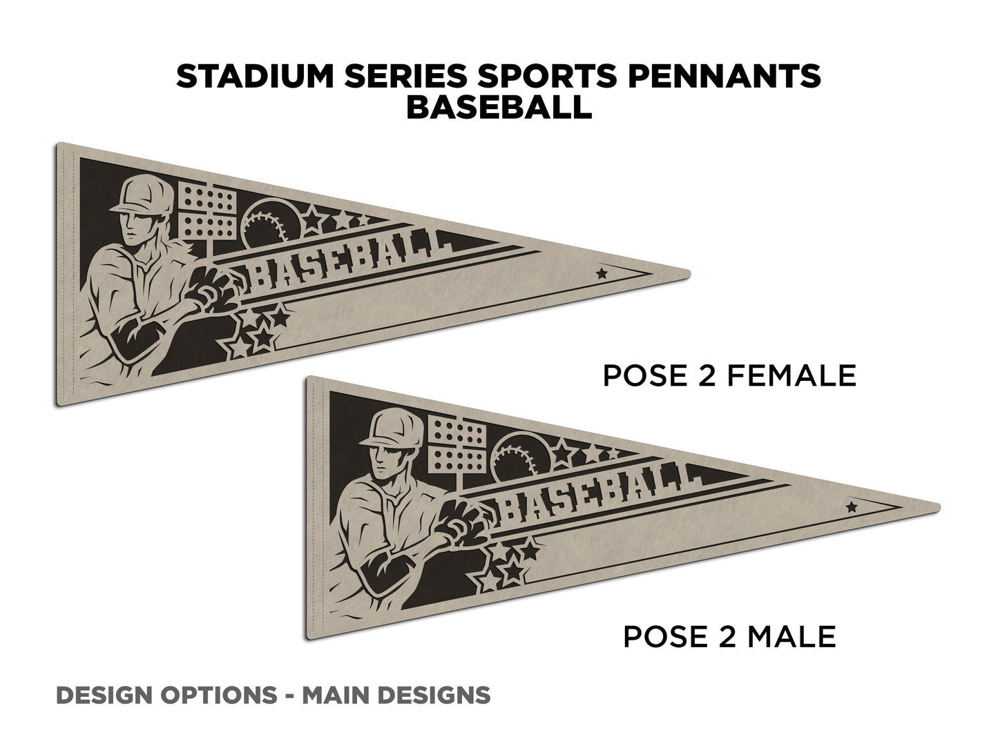 Stadium Series Sports Pennants-Baseball (Customizable)