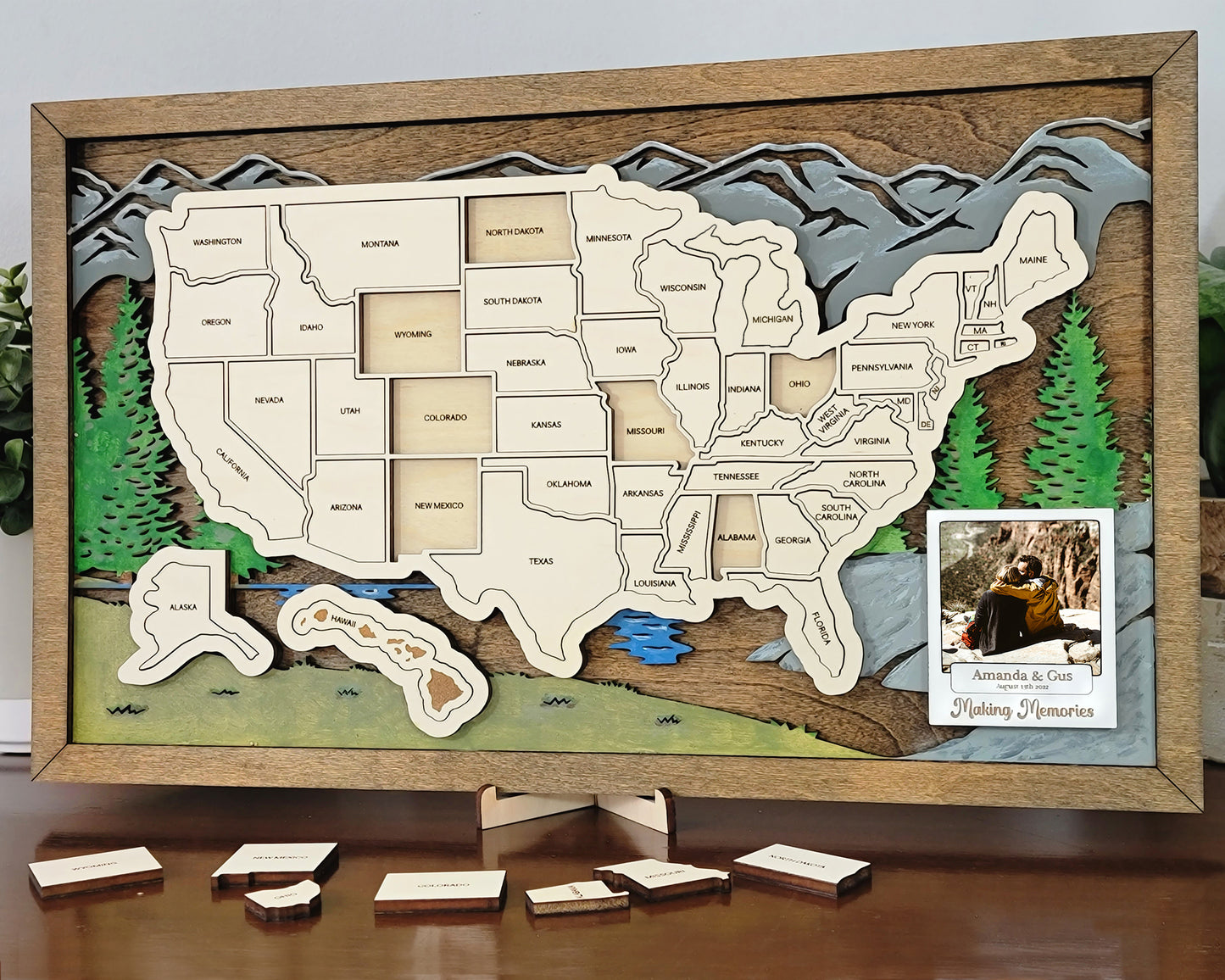 Travel Map-United States (Customizable)