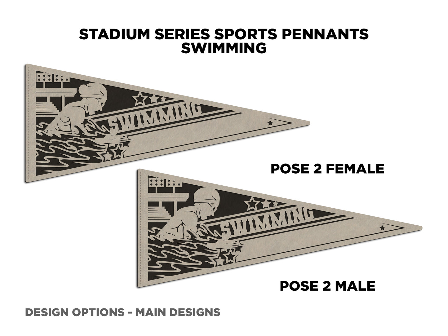 Stadium Series Sports Pennant-Swimming (Customizable)