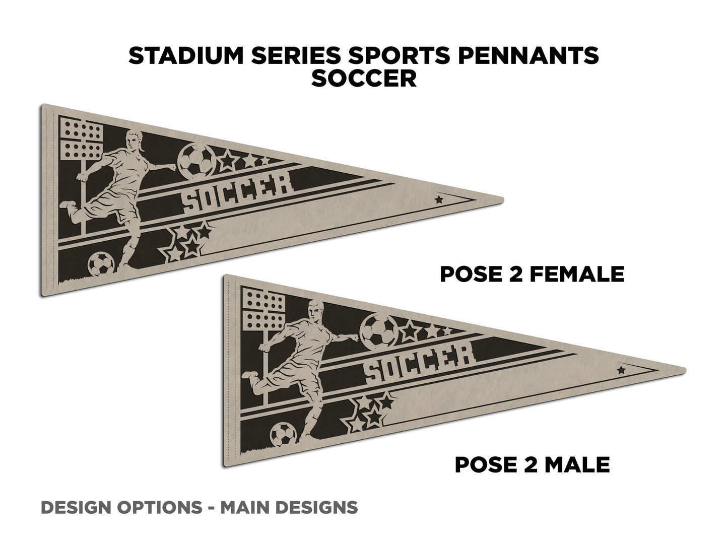 Stadium Series Sports Pennant-Soccer (Customizable)