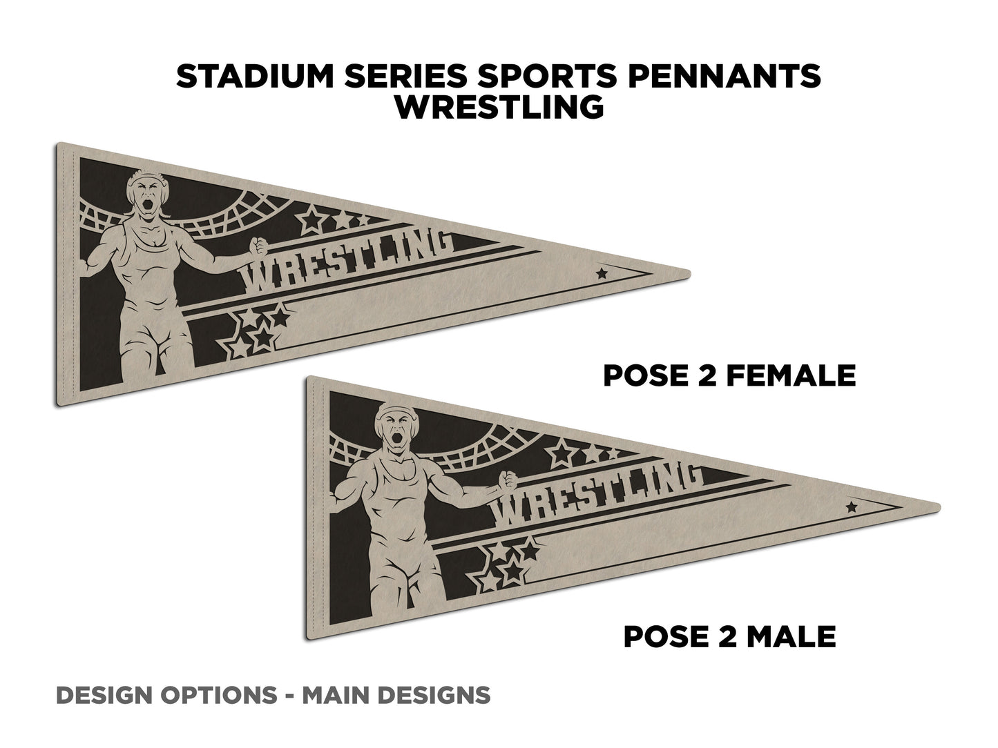 Stadium Series Sports Pennant-Wrestling (Customizable)