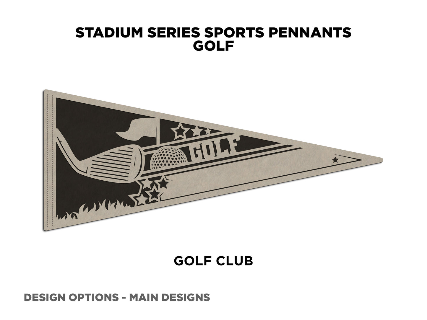 Stadium Series Sports Pennant-Golf (Customizable)