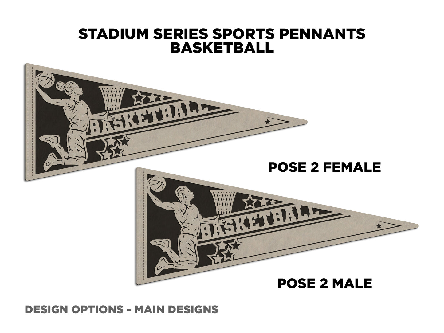 Stadium Series Sports Pennant-Basketball (Customizable)