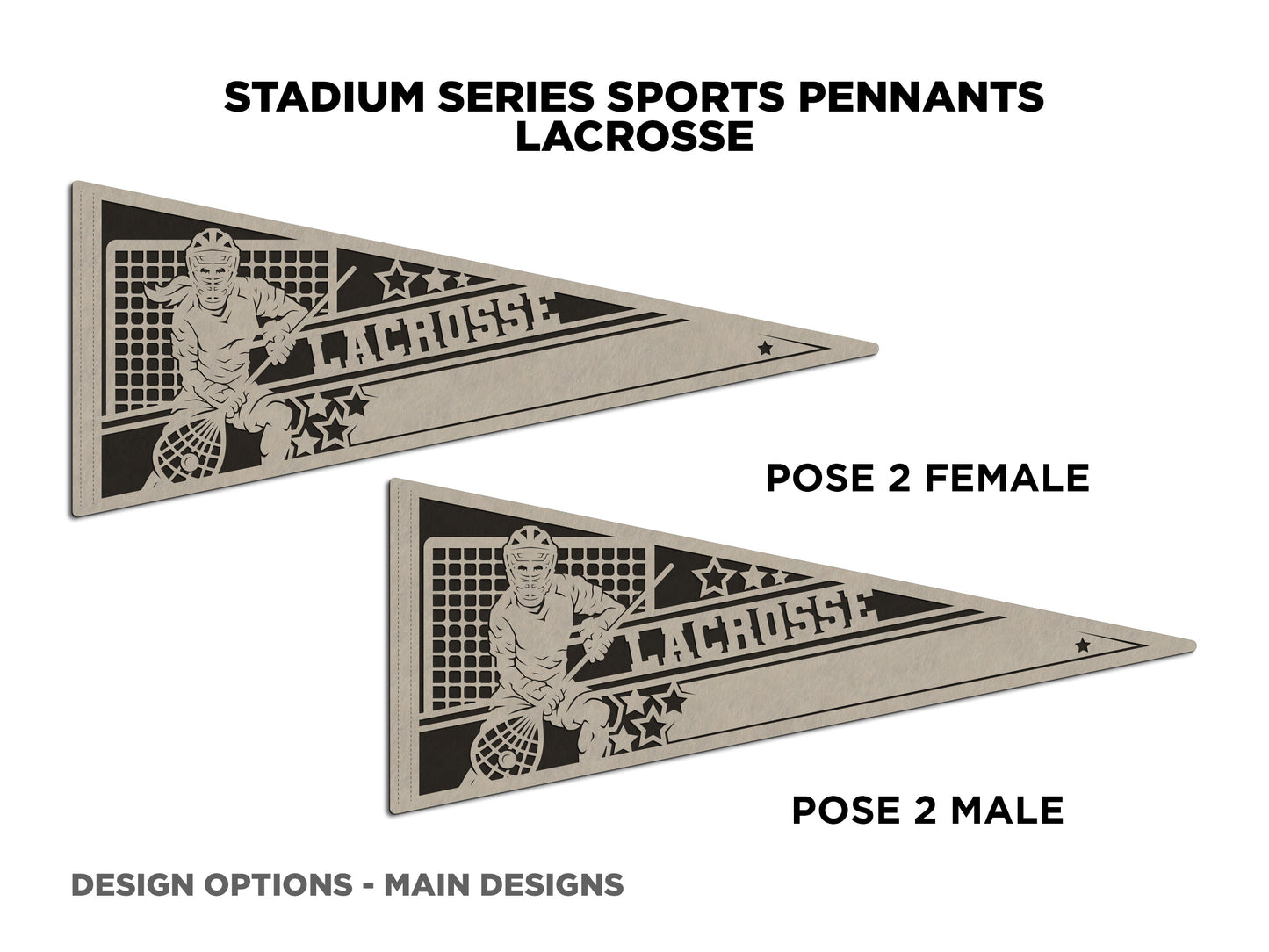 Stadium Series Sports Pennants-Lacrosse (Customizable)