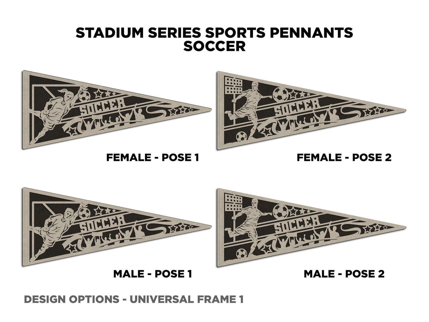 Stadium Series Sports Pennant-Soccer (Customizable)