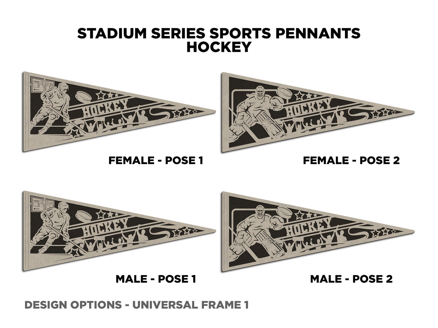 Stadium Series Sports Pennant-Hockey (Customizable)