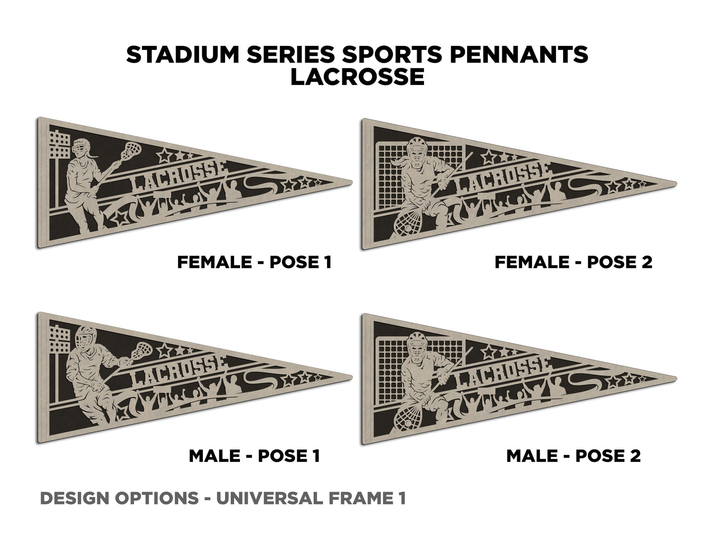 Stadium Series Sports Pennants-Lacrosse (Customizable)