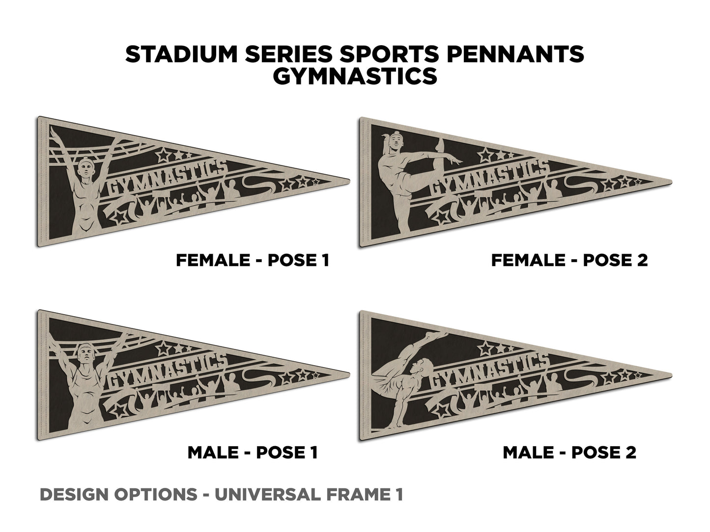 Stadium Series Sports Pennant-Gymnastics (Customizable)