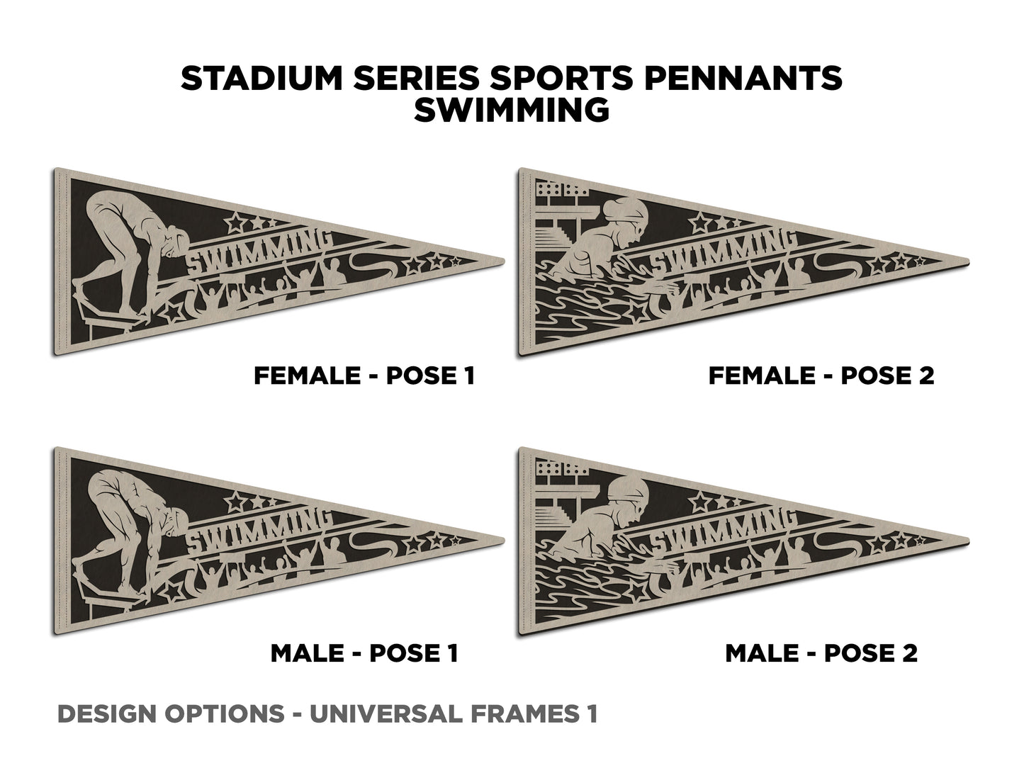 Stadium Series Sports Pennant-Swimming (Customizable)