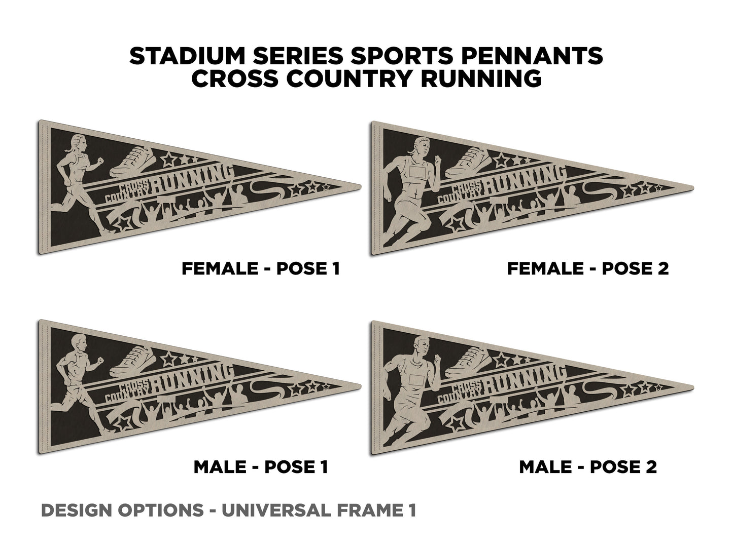 Stadium Series Sports Pennant-Track/Cross Country (Customizable)