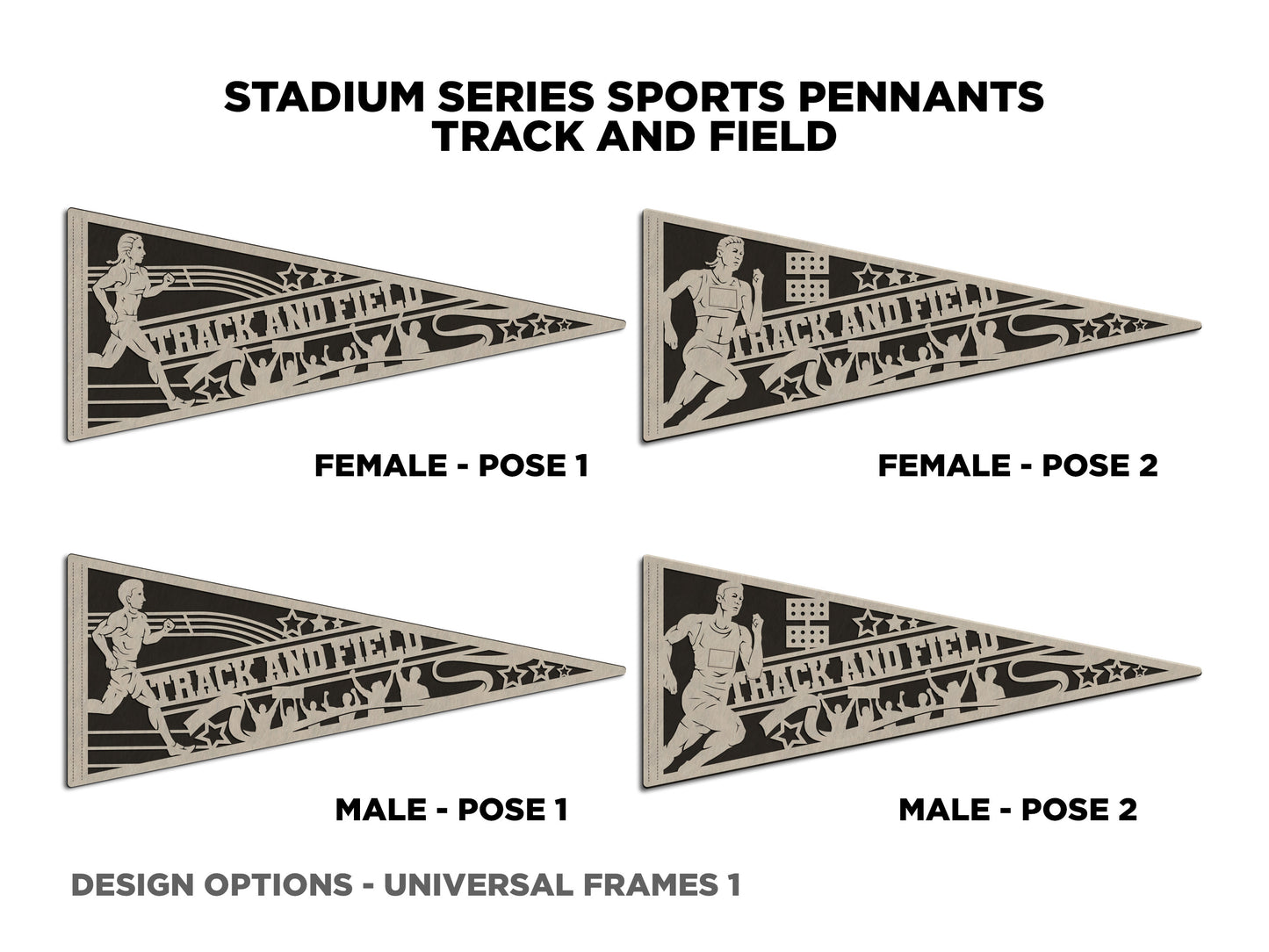 Stadium Series Sports Pennant-Track/Cross Country (Customizable)