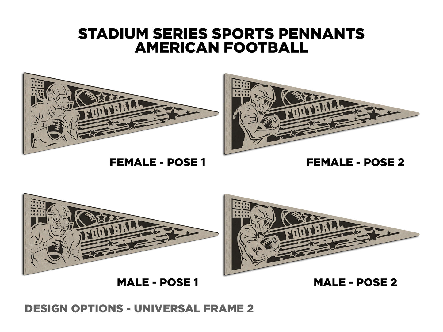 Stadium Series Sports Pennant-Football (Customizable)