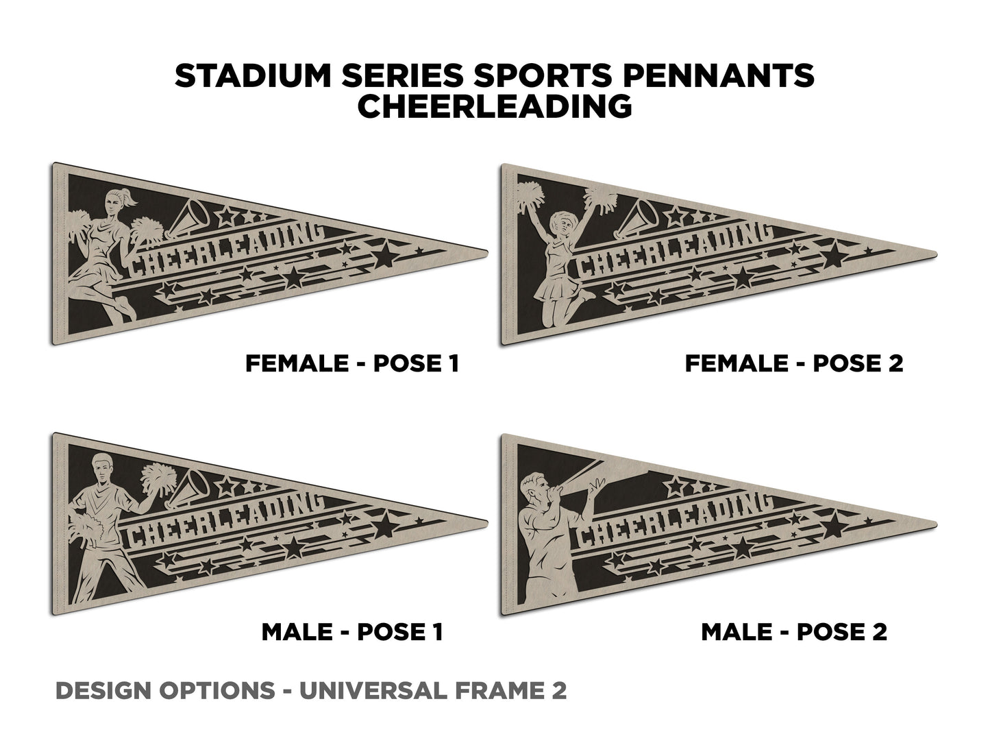 Stadium Series Sports Pennant-Cheerleading (Customizable)