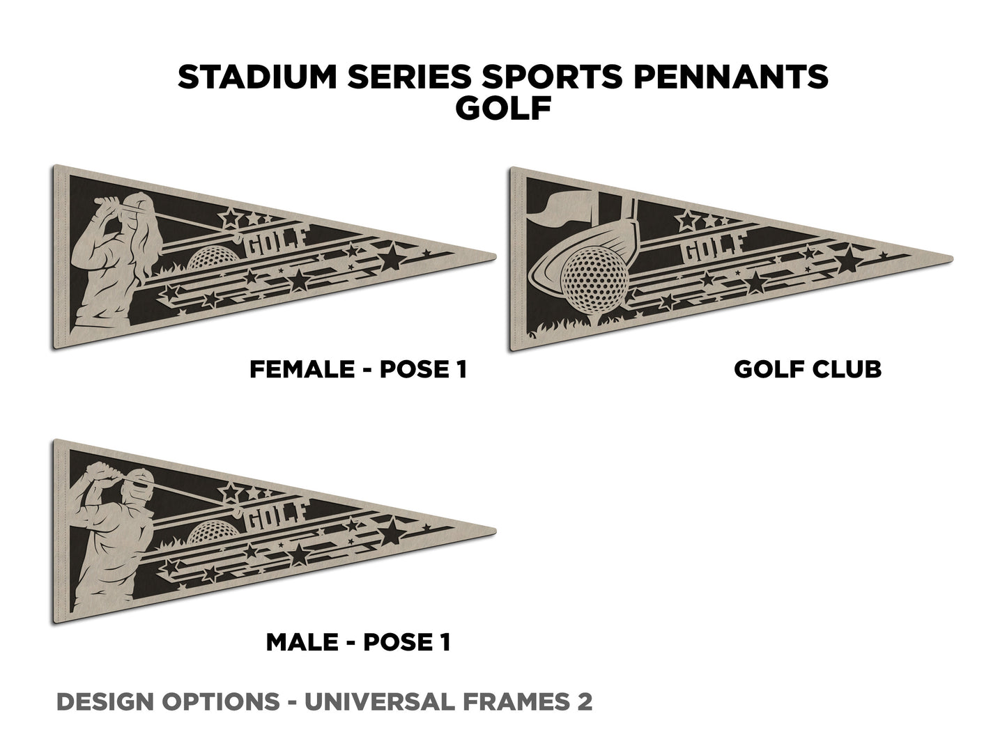 Stadium Series Sports Pennant-Golf (Customizable)