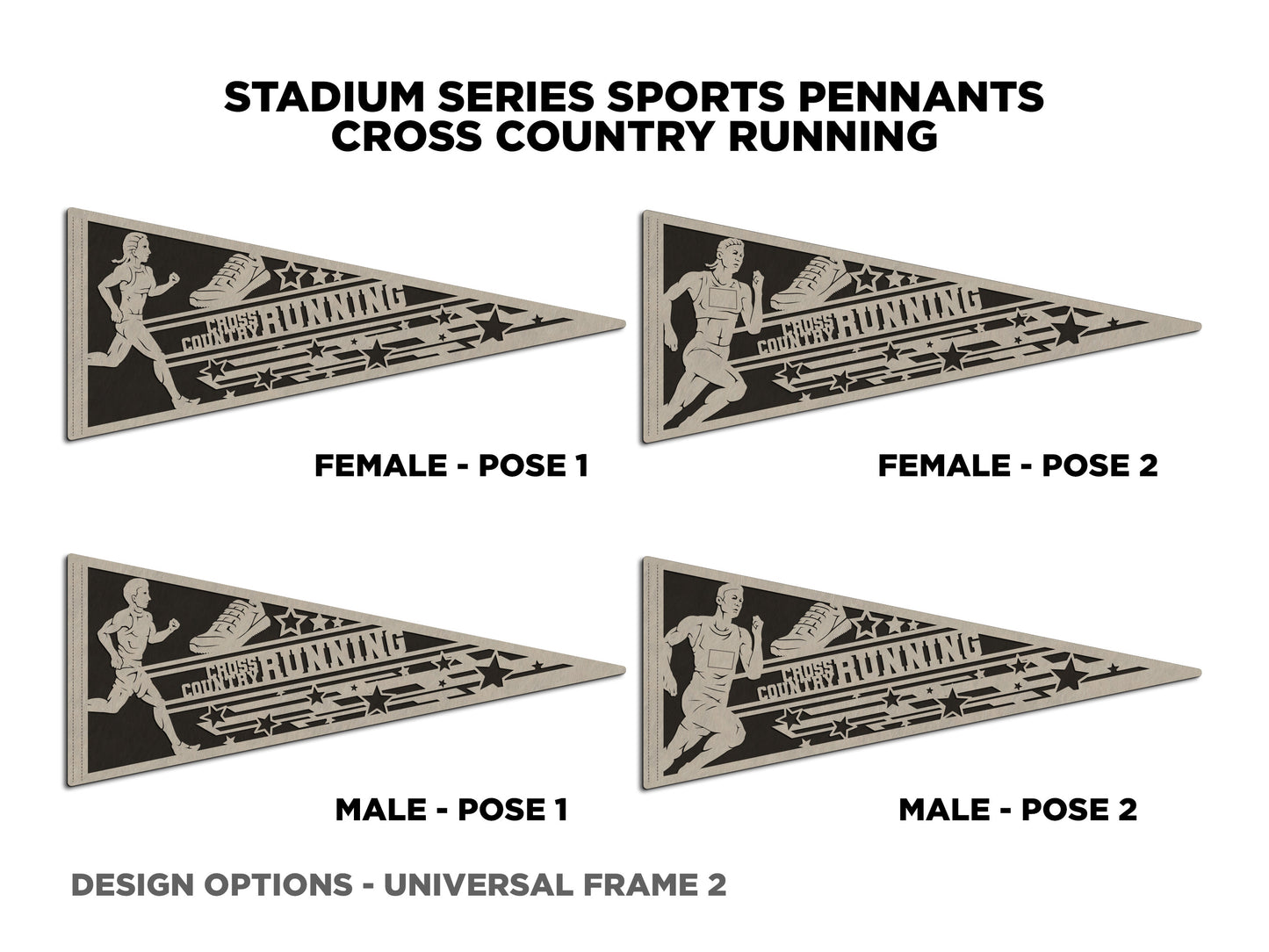 Stadium Series Sports Pennant-Track/Cross Country (Customizable)