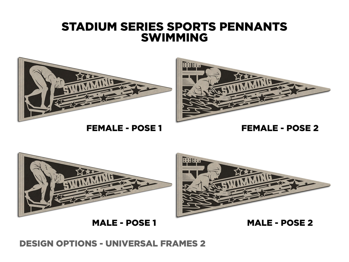 Stadium Series Sports Pennant-Swimming (Customizable)