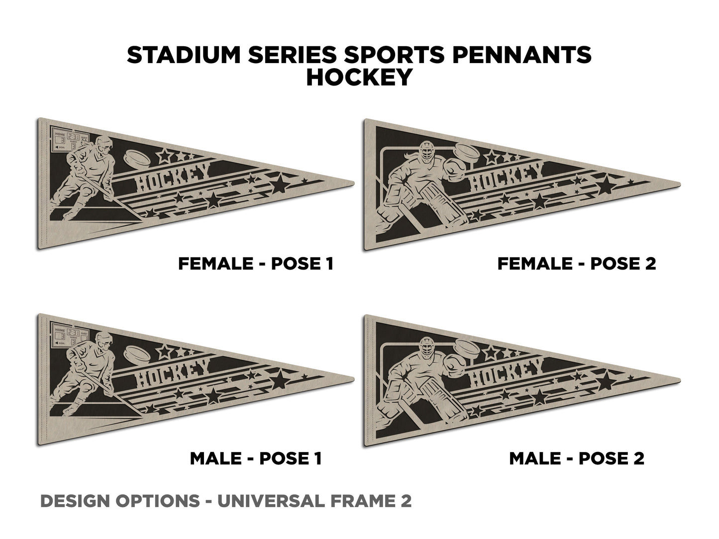 Stadium Series Sports Pennant-Hockey (Customizable)