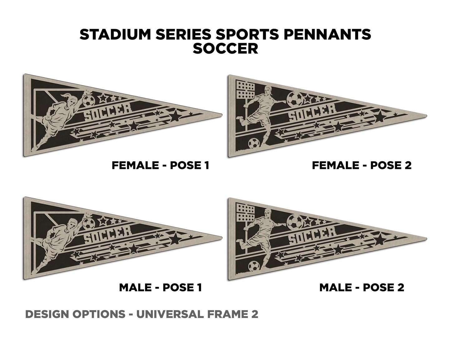 Stadium Series Sports Pennant-Soccer (Customizable)