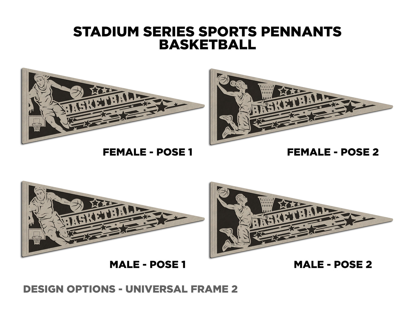 Stadium Series Sports Pennant-Basketball (Customizable)