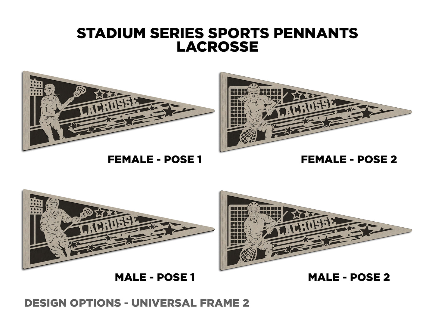 Stadium Series Sports Pennants-Lacrosse (Customizable)