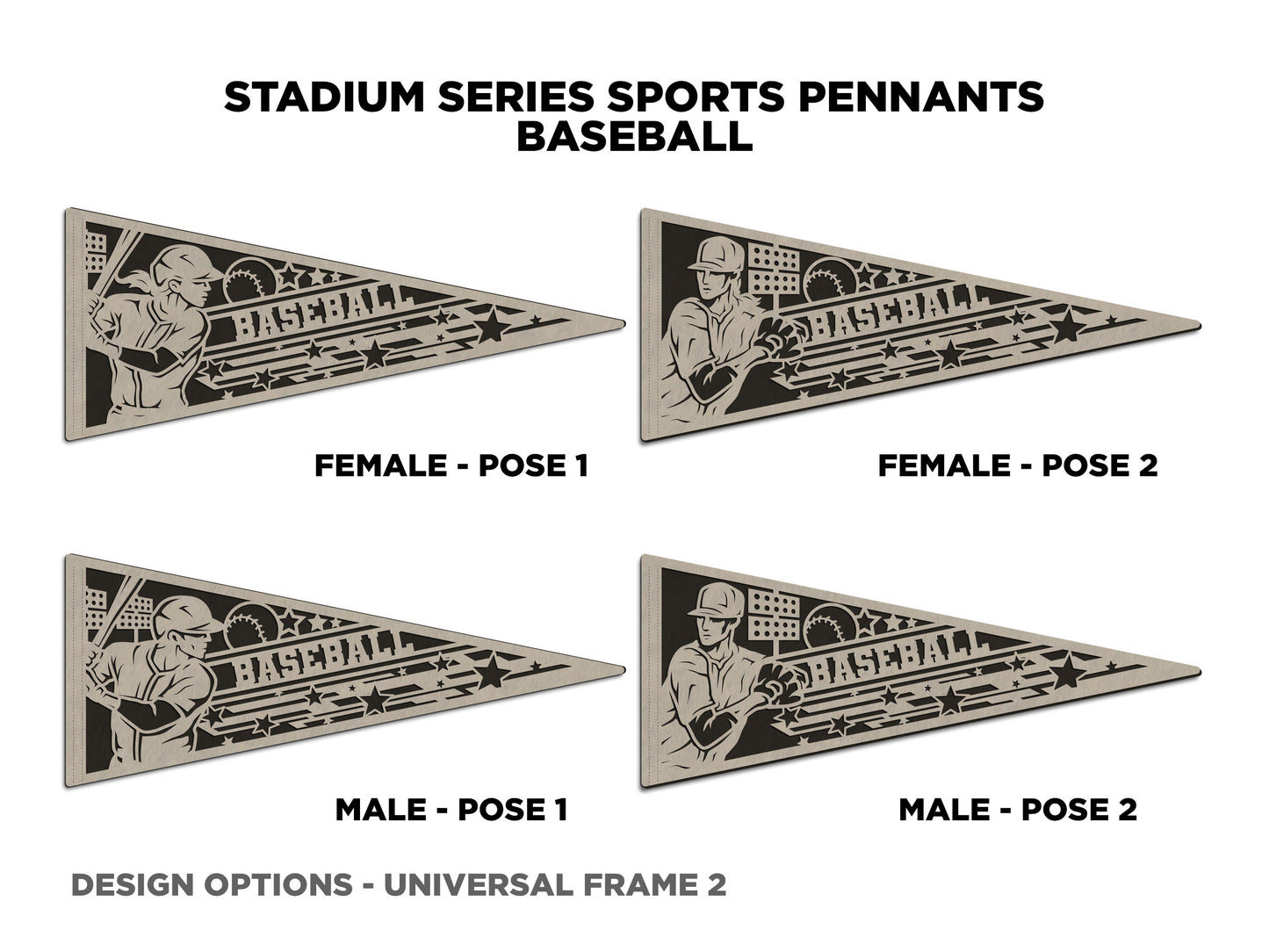 Stadium Series Sports Pennants-Baseball (Customizable)