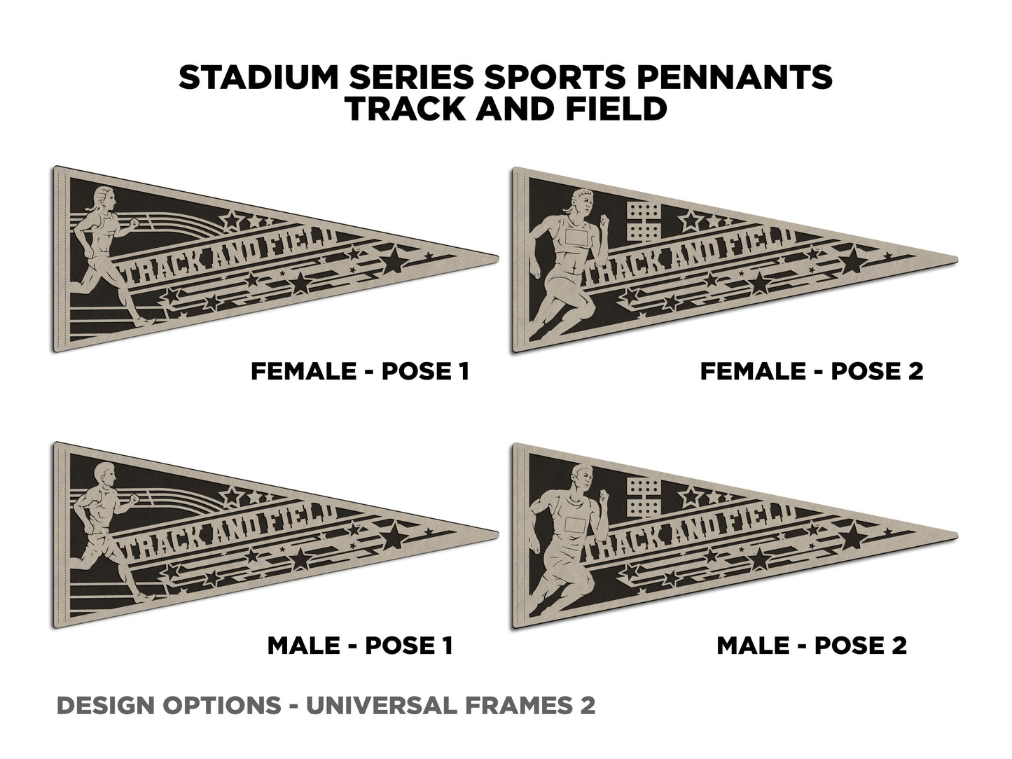 Stadium Series Sports Pennant-Track/Cross Country (Customizable)